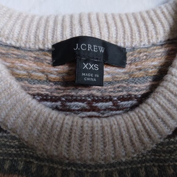 J. Crew Fair Isle Sweater Crewneck Boho Women's Size XXS - Picture 5 of 11